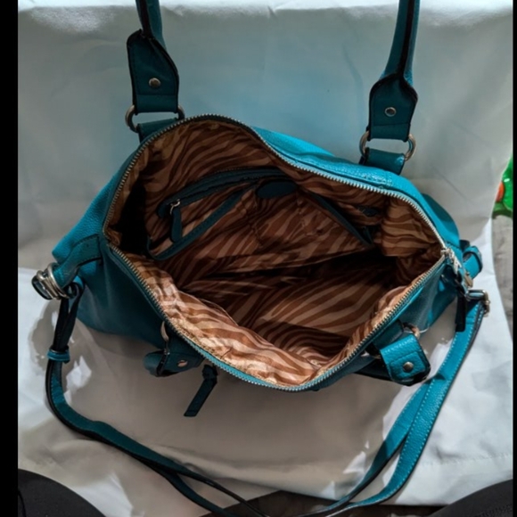 Teal purse long and short straps, so many pockets!! - Picture 5 of 6